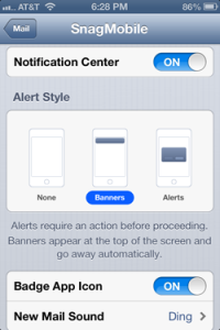 Email Alert Style iOS